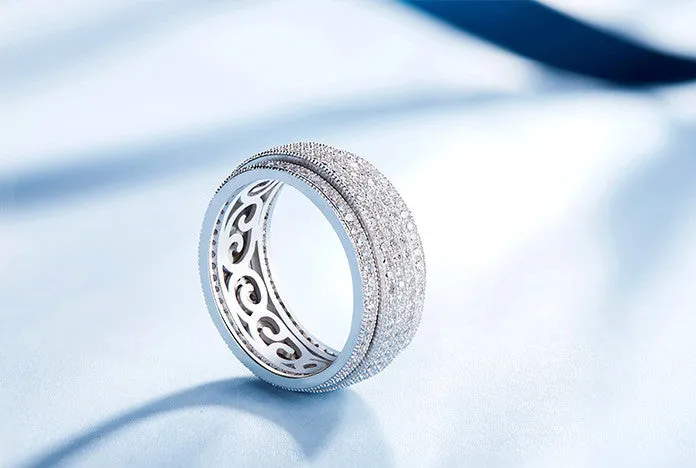 Sterling silver amazing rolling ring