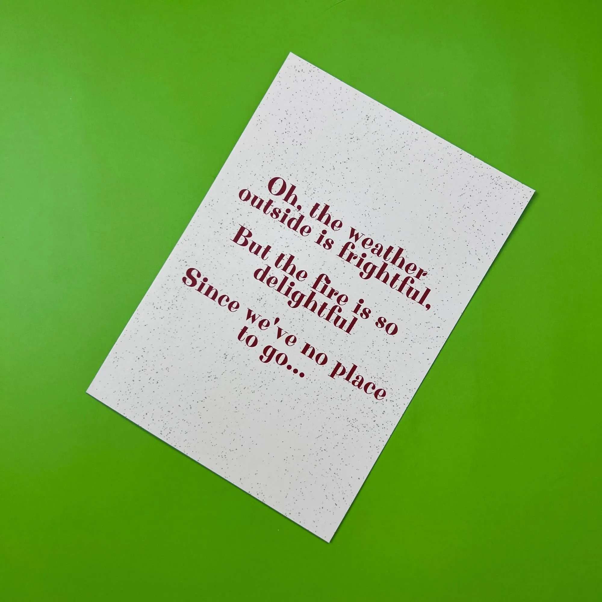 The Weather Outside - Glitter bomb Christmas Card