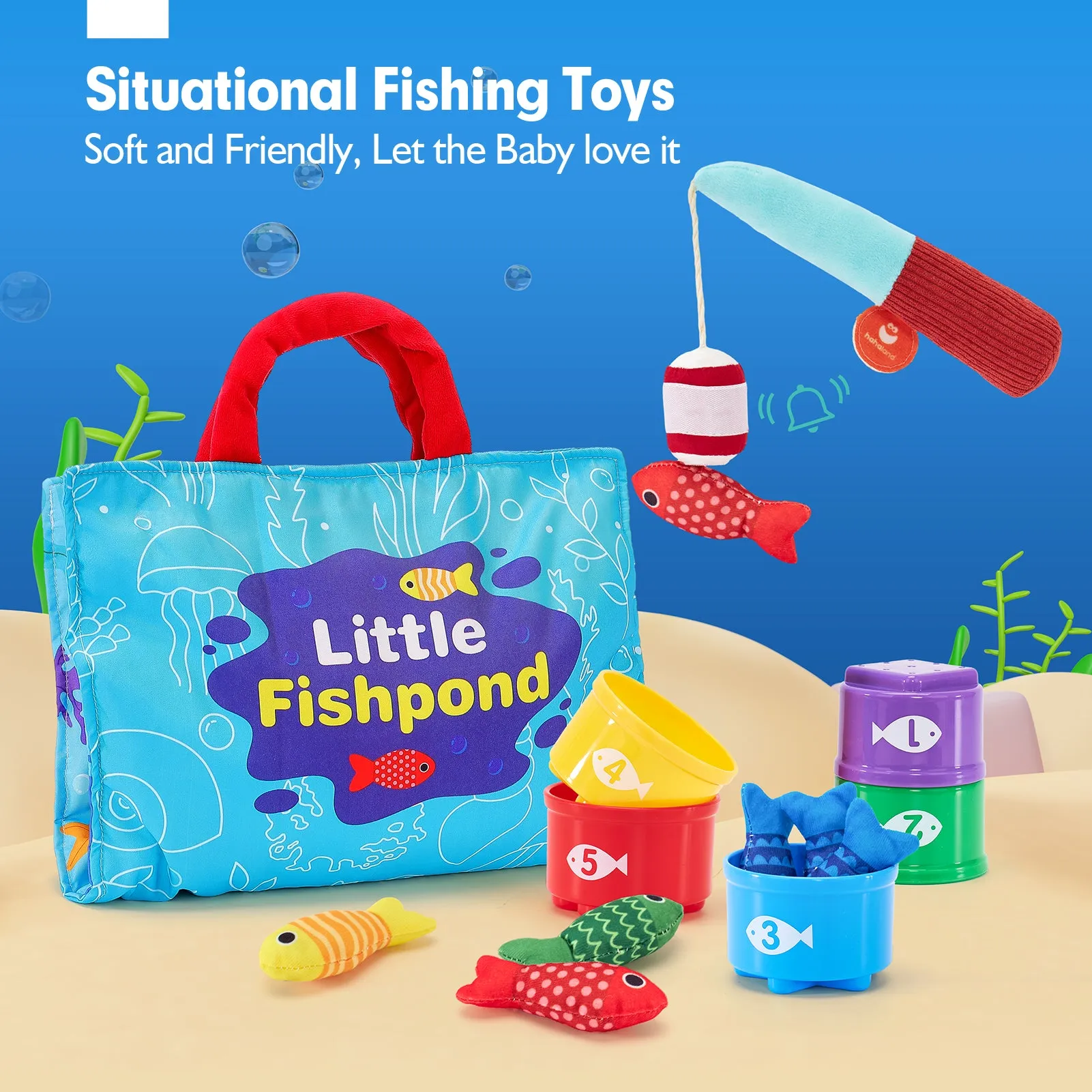 Toddler Montessori Fishing Toys for 1 Year Old