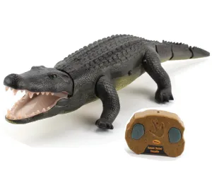 Top Race Remote Control Crocodile, Prank Crocodile RC Animal Toy, Looks Real Feels Real