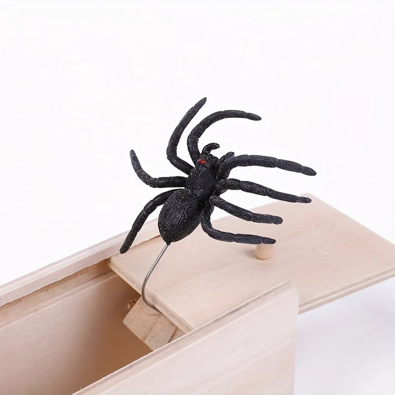 Tricky Spider Wooden Box Prank Gift for Easter Fun