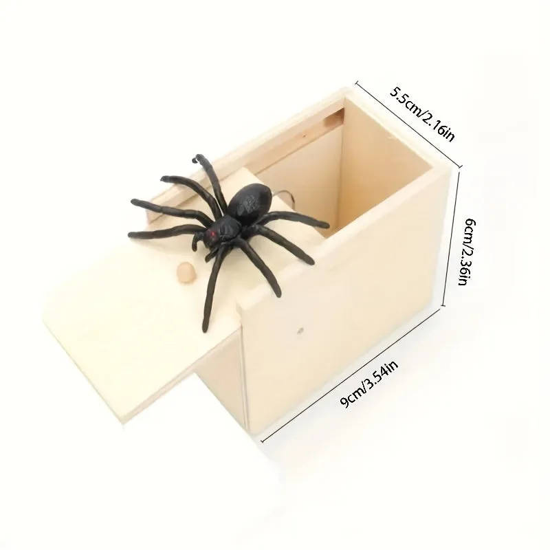 Tricky Spider Wooden Box Prank Gift for Easter Fun