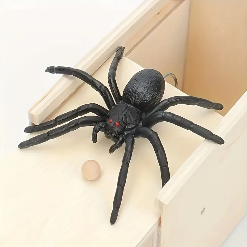 Tricky Spider Wooden Box Prank Gift for Easter Fun