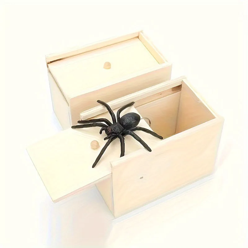 Tricky Spider Wooden Box Prank Gift for Easter Fun