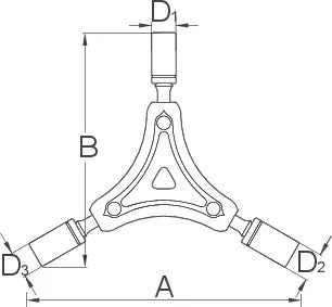 Unior Three-Legged Socket Wrench 8X9X10