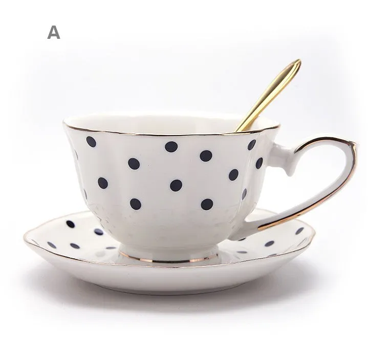 Unique Porcelain Cup and Saucer, Creative Ceramic Coffee Cups, Beautiful British Tea Cups, Creative Bone China Porcelain Tea Cup Set