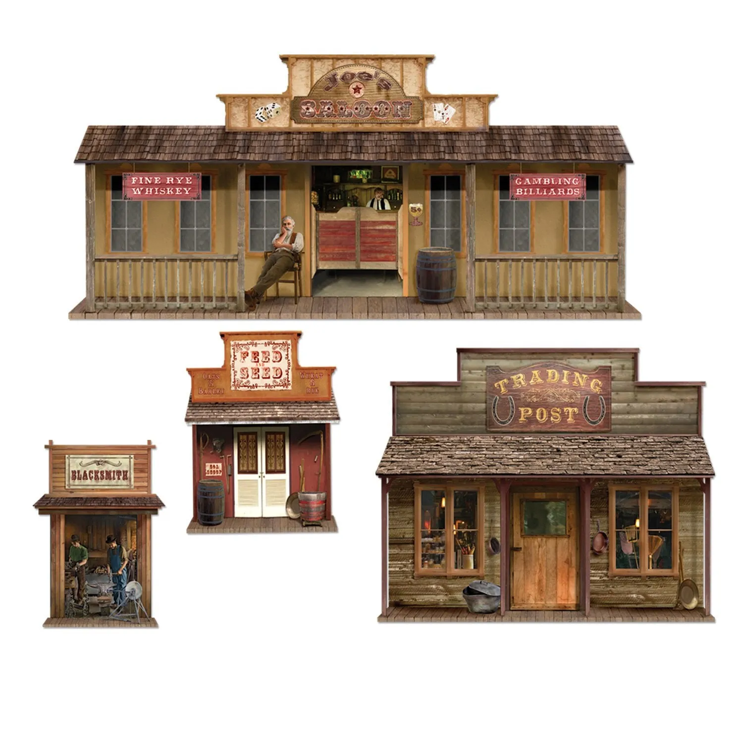 Wild West Town Props 4pk