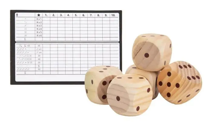 Wooden Yard Dice