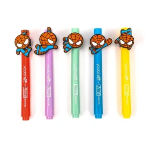 Yoobi Marker | 5pk Mini With Charms Retro Spiderman | Toysmith